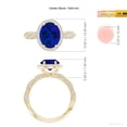 thumbnail image 5 of ANGARA Lab Grown 3.3 Ct Blue Sapphire Engagement Ring for Women in 14K Yellow Gold (Size-10x8mm) | September Birthstone, Anniversary, Jewelry Gift for Women | Lab-Grown Blue Sapphire Ring, 5 of 8
