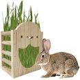thumbnail image 2 of 1 Piece Wooden Rabbit Food Bowl Fun Shape Guinea Pig Chinchilla Foldable Fixed Feeder, 2 of 5