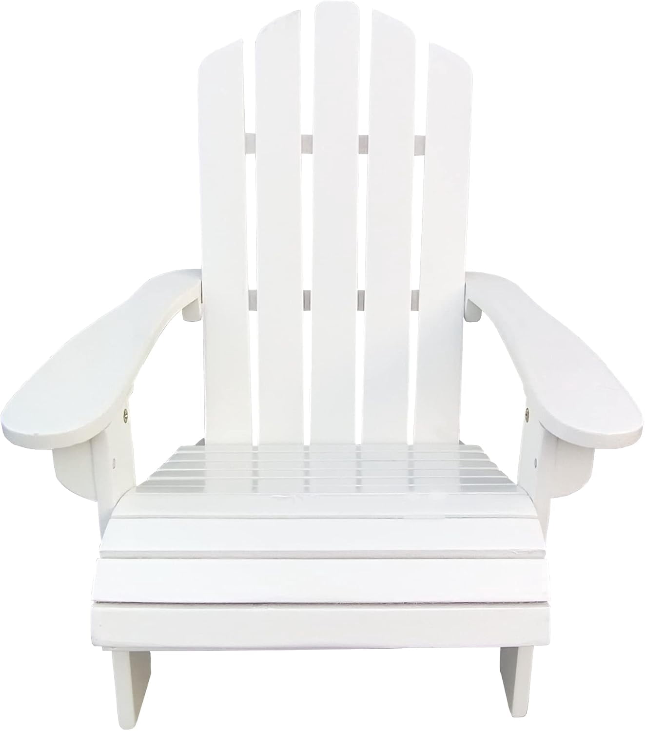 imerelez Wood Children Adirondack Chair - White, Outdoor or Indoor