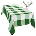 thumbnail image 2 of Green White Buffalo Check Table Cloth Waterproof Tablecloths, Farmhouse Plaid Modern Geometric Tablecloth Dining Table Cover for Kitchen Party Tabletop Outdoor, Rectangle Tablecloth 54x108 Inch, 2 of 9