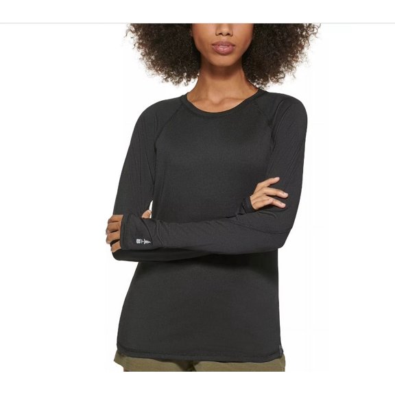 Bass Outdoor Leus Trail Performance Top Black Heather L