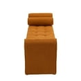 thumbnail image 4 of Modern Boucle Teddy Ottoman Bench with Headrest and Armrest,  Comfy Upholstered End Bed Bench with Wood Hairpin Legs for Bedroom, Living Room, Hallway, Orange, 4 of 9