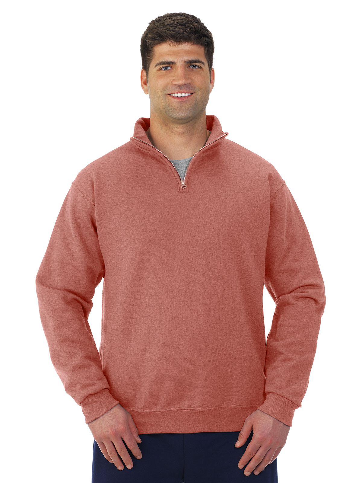 Jerzees Mens NuBlend Quarter Zip Cadet Collar Sweatshirt, 3X