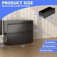 thumbnail image 3 of GangMei 2-Drawer Steel Metal Lateral Locking Filing Cabinet with Lock in Black, 3 of 7