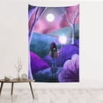 thumbnail image 2 of Gnome Moon Snow Purple Tapestry, Magic Night Wall Tapestry Decor Home Decor Bedroom Living Room Dorm Tapestry Room Wall Hanging, 40 x 60 inches, 2 of 8