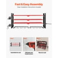 thumbnail image 6 of VEVOR Power Tool Organizer Wall Mount, 4-Layer Storage Rack with 8 Drill Holders, Tools Holder and Storage Rack with Side Pegboards, Garage Tool Organizer for Garage, Workbench, and Workshop, 6 of 9
