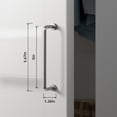thumbnail image 3 of Goo-Ki 12 Pack 5" Hole Center Brushed Nickel Kitchen Cabinet Handles, Modern Zinc Alloy Kitchen Drawer Pulls Dresser Hardware for Bedroom, 3 of 9