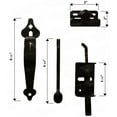 thumbnail image 2 of Nuvo Iron Ornamental Thumb Latch 6” (152mm) Black Part # TL6BLK, 2 of 7