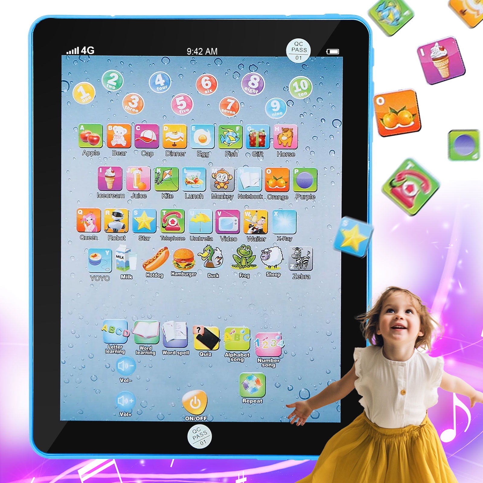 Toddler Tablet, Baby Tablet Learning & Education Toys for ABC Numbers ...