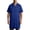 Blue, variant on Mens Factory Uniform Lab Coat Wear-Resistant Notch Collar Mid Length Overcoat Workwear Warehouse Painter Coats