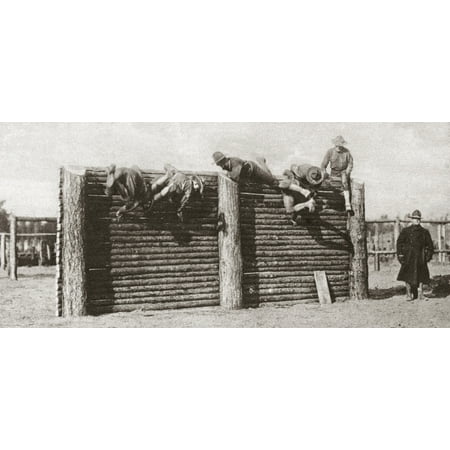 World War I Camp Meade Nsoldiers Scaling A Wall During Training At Camp Meade Maryland During World War I Photograph C1917 Poster Print by Granger Collection