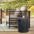 thumbnail image 6 of Afterglow 16" Propane Tank Cover Table, Round Tank Container Fits Standard 20 lb Cylinder Bottle Storage Box Hideaway Table, Gas Tank Holder for Outdoor Gas Fire Pits, Wooden Black, 6 of 7