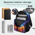 thumbnail image 6 of Uorisanigo Kids Backpack for School, Large Capacity 17 Inch Lightning Fire T-Rex Bookbag with Adjustable Padded Straps, Ideal for Boys Girls Sports and Daily Use, 6 of 7