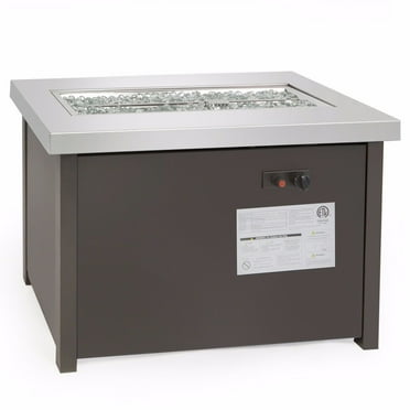 Barton Propane Fire Pit Table, 50000 BTU Gas Fire Pits Table with Lid & Glass Rock & Waterproof Cover, Outdoor Propane Firepit For Dining or Parties, Outside, Patio, Garden, Yard
