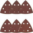 thumbnail image 5 of 60 piezas de lija triangular, 6 agujeros, 10 granos, 40/60/80/120/180/240, hojas de lija triangulares para lijadora Delta, lijado y pulido, 5 of 5