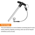 thumbnail image 3 of Unique Bargains T Handle Lock Pins, 5/16' Pin Dia. 3-15/16' Usage Length Stainless Steel Push-Button Quick Release Pin, 3 of 5