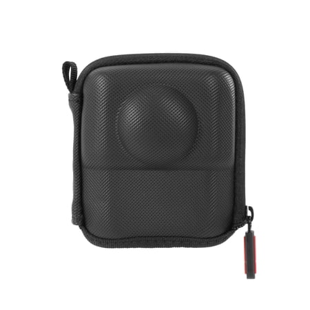Mini Case Bag for DJI OSMO 360 Panoramic Camera Portable PU Leather Half Zipper Single-unit Storage Bag for Selfie Stick Tripod