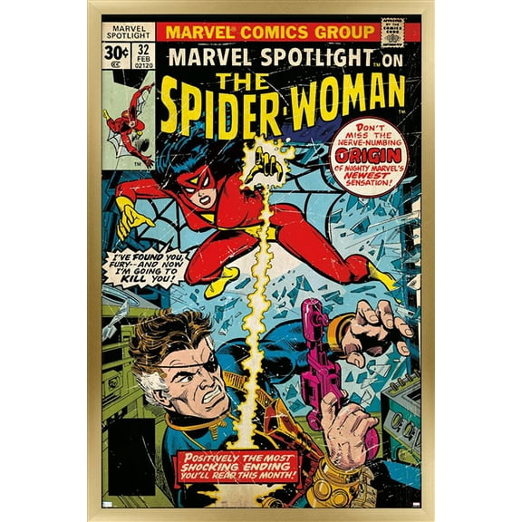 Marvel Comics - Spider-Woman - Spider-Woman #32 Wall Poster, 14.725" x 22.375", Framed