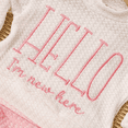 thumbnail image 7 of Ylsteed Newborn Baby Boy Girl Embroidery Long Sleeve Romper Leisure Clothes Outfits Bodysuit Baby Shower Coming Home Outfit Tops+Pants+Hat, 7 of 7