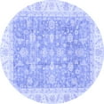 thumbnail image 1 of Ahgly Company Indoor Round Oriental Blue Traditional Area Rugs, 4' Round, 1 of 4