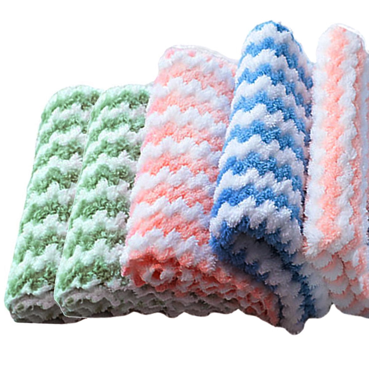 Anti-Grease Kitchen Cleaning Towels - Set of 5 Absorbable Rags for