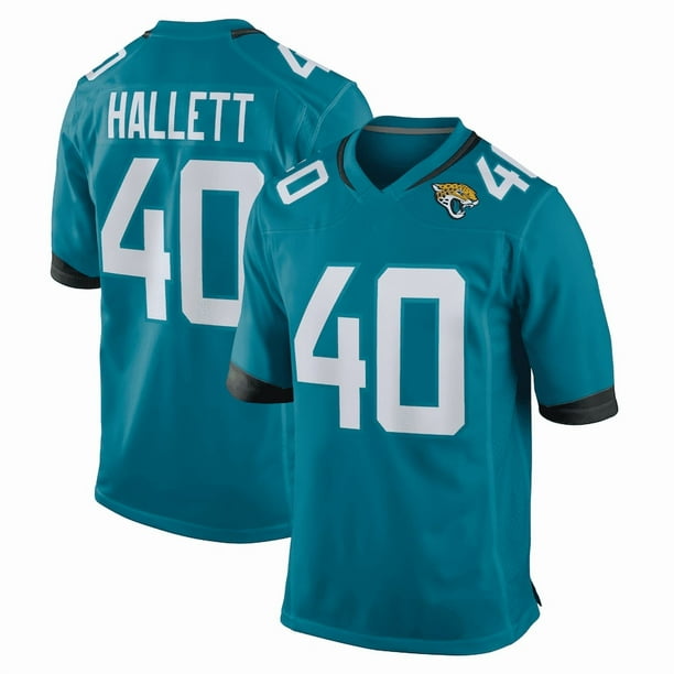 Camiseta de fútbol americano verde azulado Erick Hallett #40 de los para hombre - M