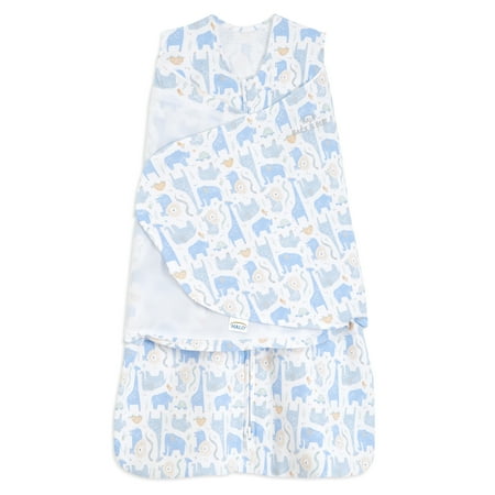 Halo® Sleepsack® Swaddle, 100% Cotton, Blue Safari, Infant Boys, Small, 3-6 Months