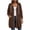 Brown, variant on Hurxie Women Casual Zip up Fleece Hoodies Tunic Sweatshirt Long Jacket Oversized Hoodie with Pockets Full Zipper Hooded for Fall Winter