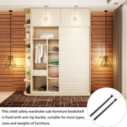 WASHWEPE bookcase anchor straps Furniture Safety Straps Black for Parents in Home Safety 2Pcs