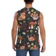 thumbnail image 4 of Balery Mushroom With Snails Camisetas sin mangas para hombre, absorbe la humedad y protege contra el mal olor.-X-Large, 4 of 7