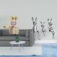 thumbnail image 2 of Estatua De Conejita De Arte Moderno Con Bandeja Para Guardar Llaves, Figura Creativa De Resina Y Adorno De Centro De Mesa Para Exhibición De Escritorio Familiar, Para Decoración De Gabinete, 2 of 8