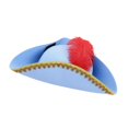 thumbnail image 4 of Sombrero de pirata, accesorio para fotos, regalo, cómodo, decoración, tocado para disfraces de Halloween azul, 4 of 9