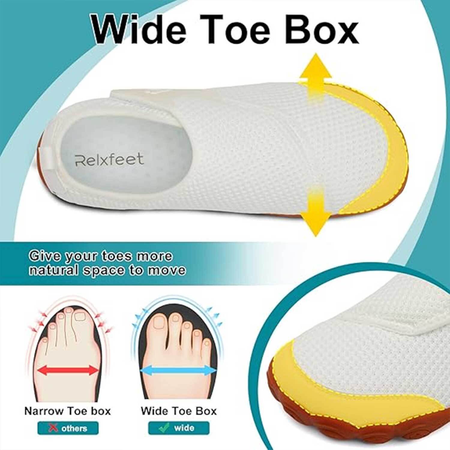 Leisfit Unisex Wide Walking Shoes, Slip-On photo 4