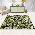thumbnail image 2 of Yayeee Area Rugs for Living Room 6.7'x4.8' Non Slip Washable Bedroom Floor Carpet, Green Flower Pattern, 2 of 5