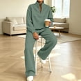 thumbnail image 5 of successthop Sweatsuits for Women with Zipper 2 Piece Long Sleeve Sweatshirt Fleece Sweatpant Solid Tracksuit with Pocket, 5 of 6