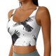 thumbnail image 2 of Fotbe Monochrome Flying Ravens Sujetador Deportivo Largo sin Aros para Mujer con Almohadillas y Soporte Medio, Transpirable y Absorbente, Camiseta Tipo Chaleco o Tank Top-Medium, 2 of 8
