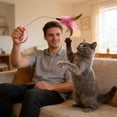 thumbnail image 6 of Cat Collar Toy, 1 Pc Cat Feather Toy with Neck Collar, Interactive Self Playing Toys with Bell for Indoor Kittens Small Animals, 6 of 7