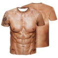 thumbnail image 4 of YUNAFFT Muscle Shirts for Men Fashion 3D Muscular Man Print Fashion Fitness Round Neck Short Sleeve T-Shirt Clearance, 4 of 6