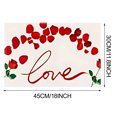 thumbnail image 3 of FYTPOV Romantic Rectangle Placemats, Roses Hearts Placemats for Kitchen and Dining, Valentines Day Decorations, Christmas Placemats for Party Home Decor, Table Decor, 18x13 inch, 3 of 6
