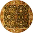 thumbnail image 1 of Ahgly Company Indoor Round Oriental Yellow Industrial Area Rugs, 8' Round, 1 of 4