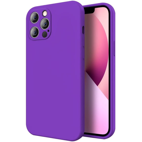 Ultra Slim Air Soft Case for Apple iPhone 13 Pro (Liquid Silicone Rubber Protective Cover) - Matte Pastel Purple