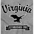 thumbnail image 2 of Virginia Cute Bald Eagle Souvenir Men's Graphic T Shirt Tees Brisco Brands X, 2 of 6