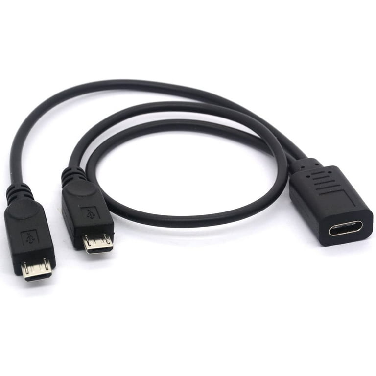 8 inch USB 2.0 Type A Male to Micro USB Male Cable
