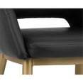 thumbnail image 6 of Sunpan Thatcher 18" Modern Faux Leather Dining Armchair in Champagne Gold/Black, 6 of 8
