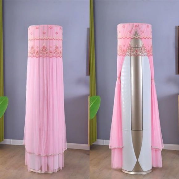 Nvzi 1 pieza de gabinete de cubierta antipolvo para aire acondicionado vertical que se puede abrir 175 cm (rosa) sin quitar la cubierta antipolvo
