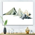 thumbnail image 2 of Designart ' Dark Blue Mountain Landscape Winter Minimalistic I ' Modern Canvas Wall Art Print, 2 of 4