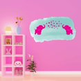 thumbnail image 3 of Children Adorable Animal Wall Decal Decoration Little Hearts Cute Little Elephants Silhouette Music Notes Lasts Years and Easily Removable - Size: 30 In(W) x 18 In(H), 3 of 5