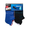 thumbnail image 3 of Hanes Moves Ultimate Boys' Seamless Stretch Heel Shield Socks, 6-Pairs Blue/Black M, 3 of 5