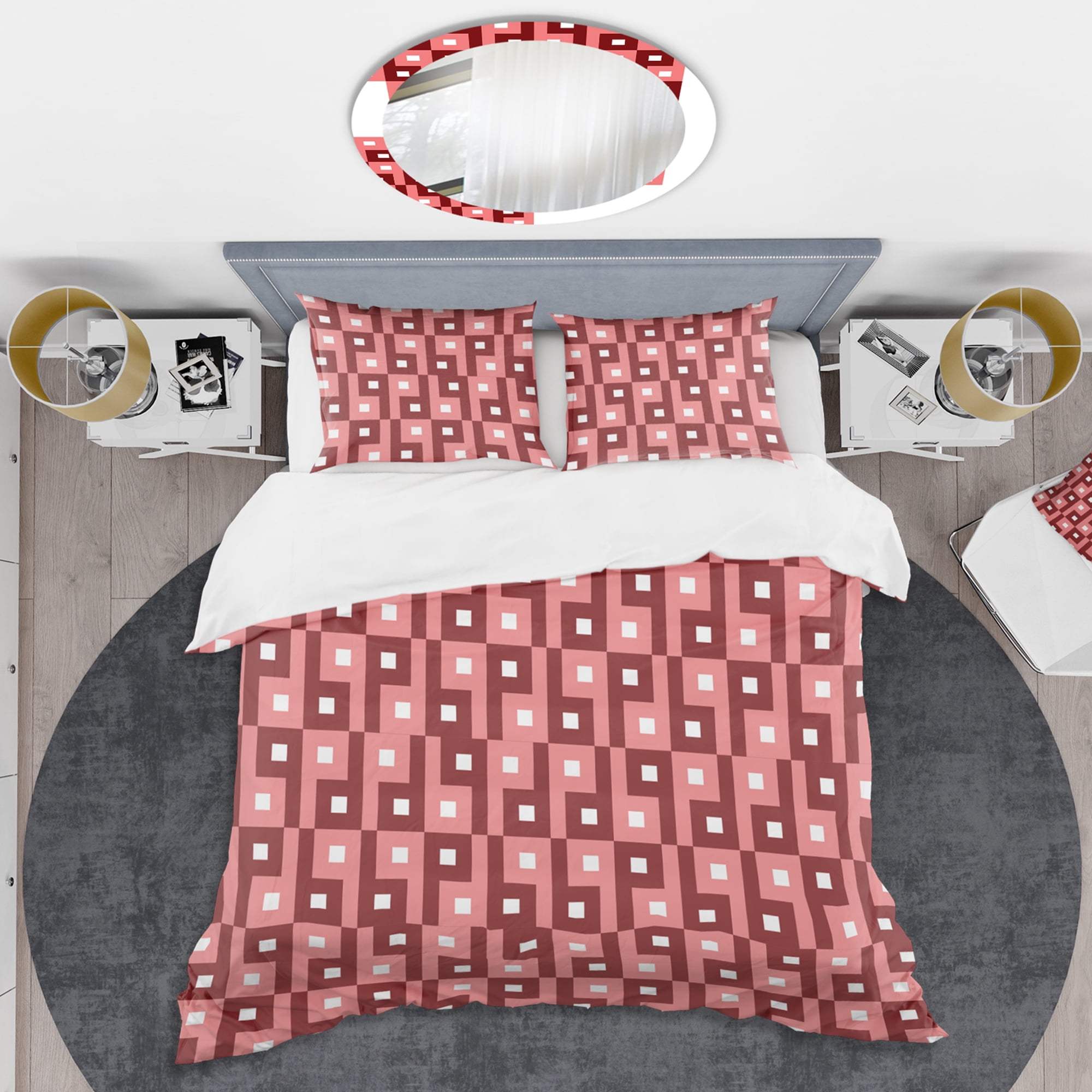 Designart 'Retro Abstract Pattern Design IV' Mid-Century Modern Duvet Cover Set
