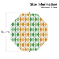 thumbnail image 2 of Lsque St. Patrick's day argyle Pattern 4" Drink Coasters Set of 4, PVC Leather Absorbent Coasters, Table Coaster Set Decorative Coffee Cup Coasters Housewarming Gift-Octagon, 2 of 6